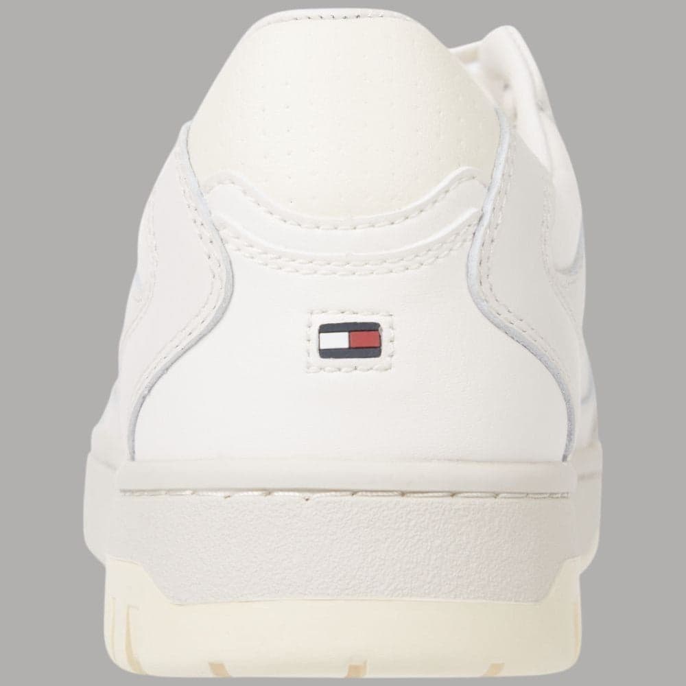 Tommy Hilfiger sneakers uomo BASKET pelle suola gomma ventilazione panna - 3