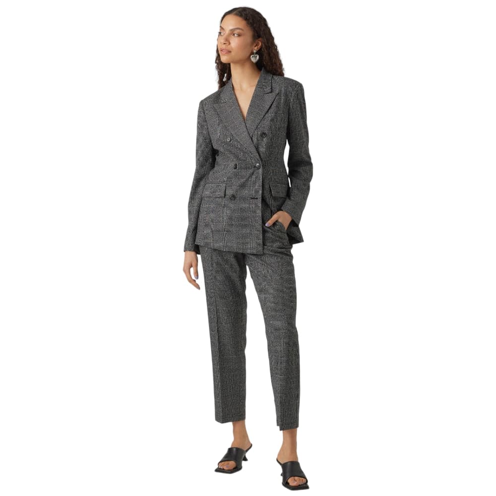 Vero Moda pantalone check grigio Mila 10291911 - 3