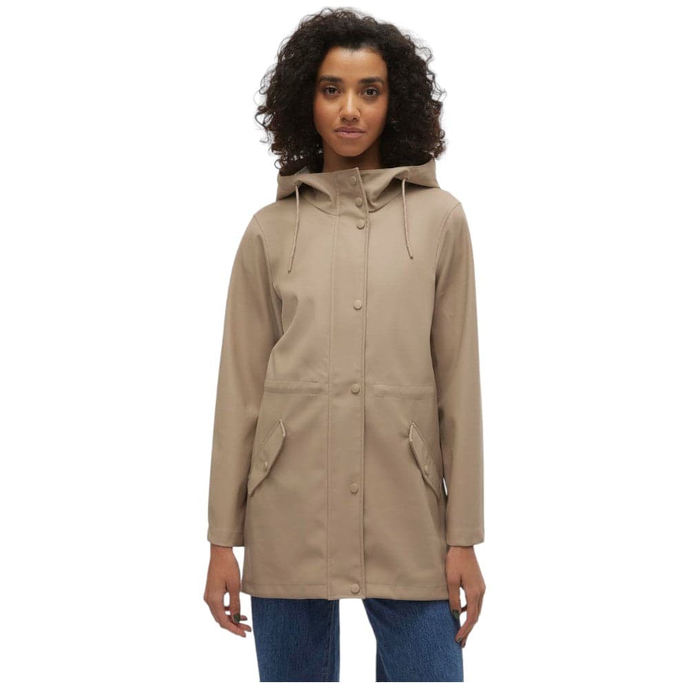 Vero Moda giacca giubbino gommato beige art. Malou 10266982 - 7