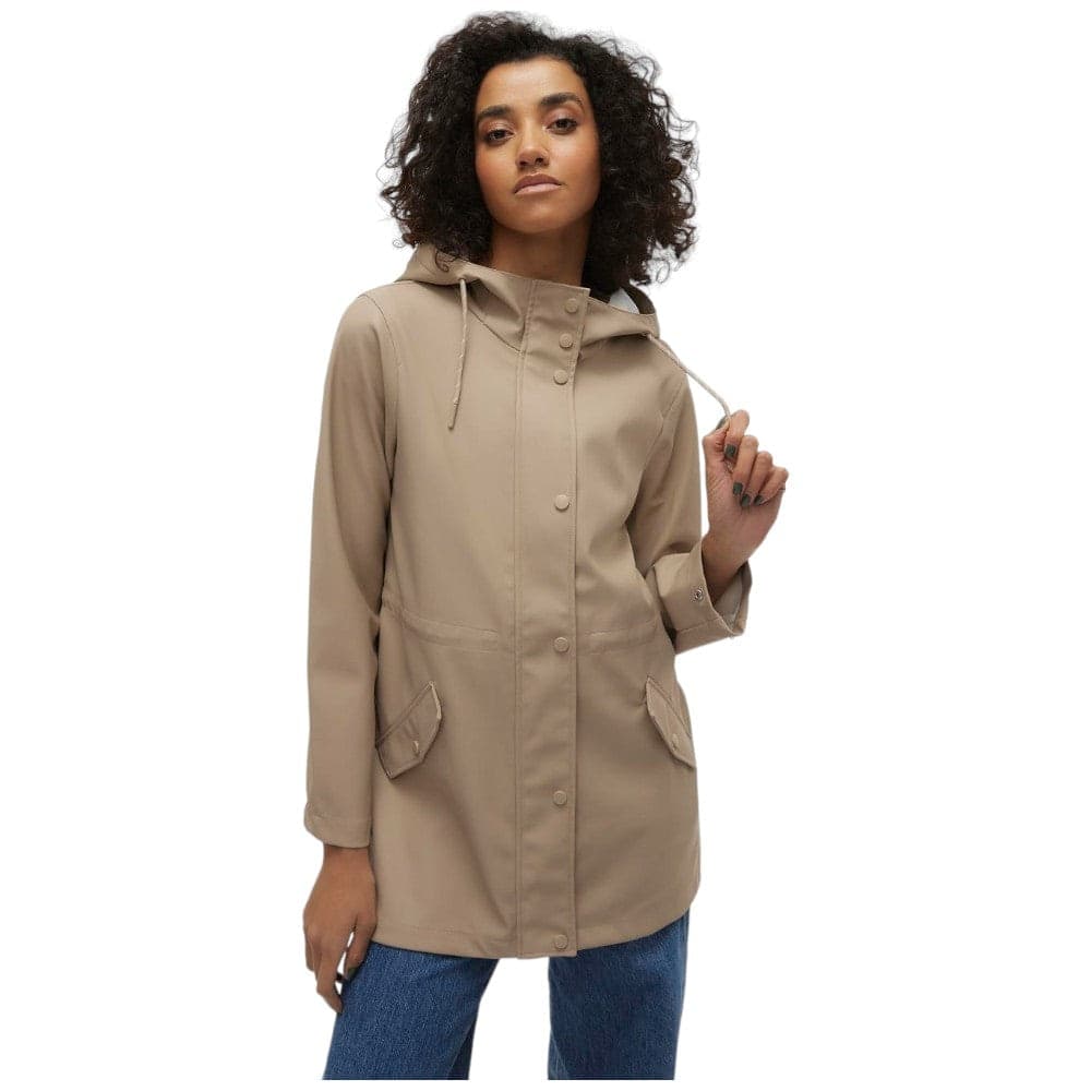 Vero Moda giacca giubbino gommato beige art. Malou 10266982 - 2