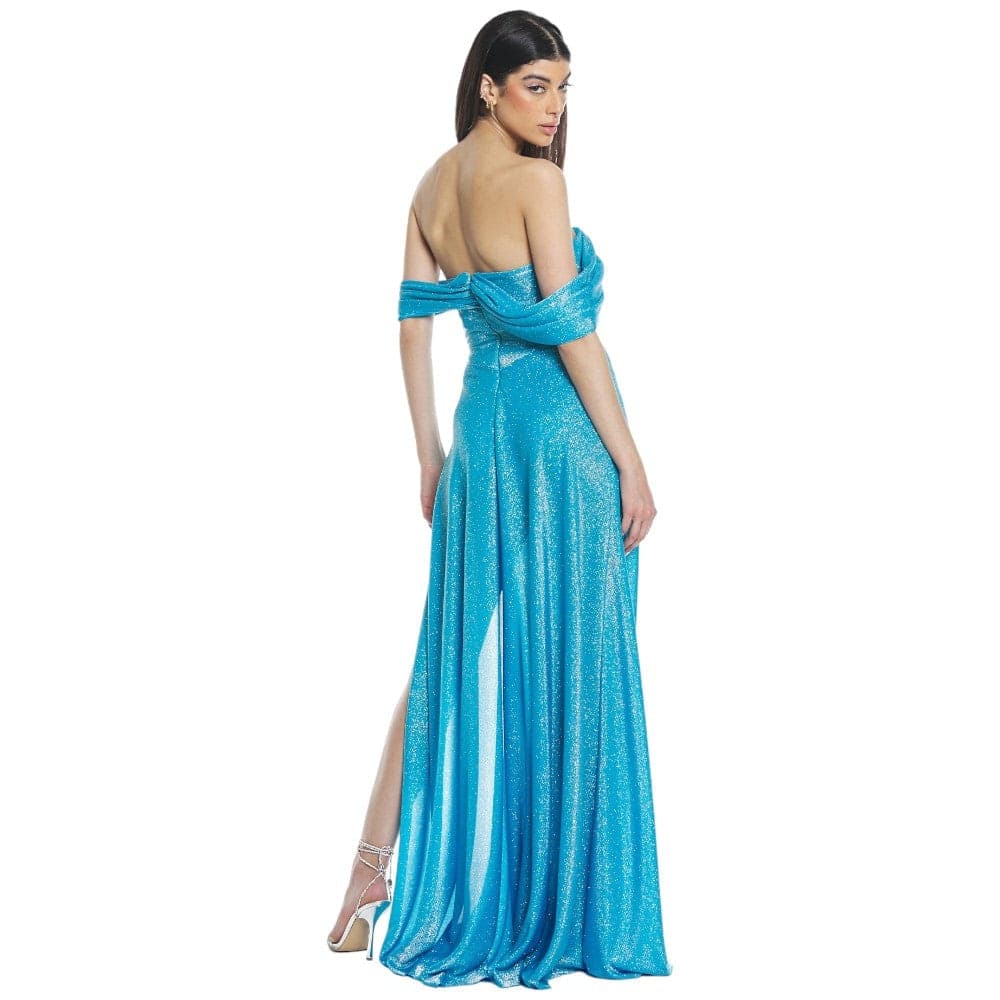 Relish vestito lungo azzurro ASTROFILLITE RCP2409183025 - 4