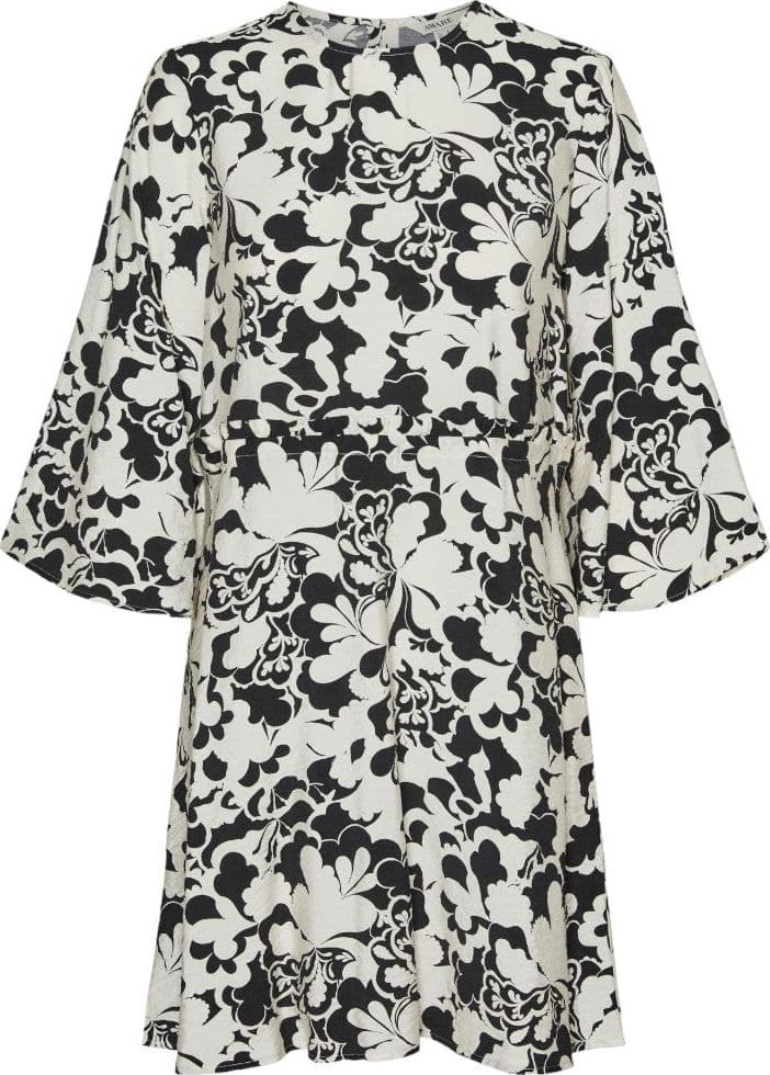 Vero Moda vestito corto 3/4 bianco nero Ivone 10301046 - 2