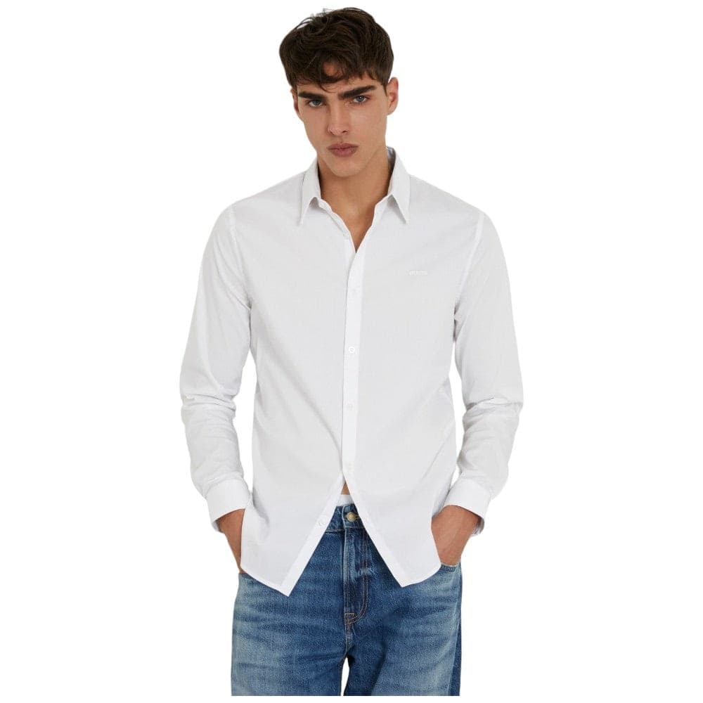 Guess camicia bianca slim M1YH20-W7ZK1