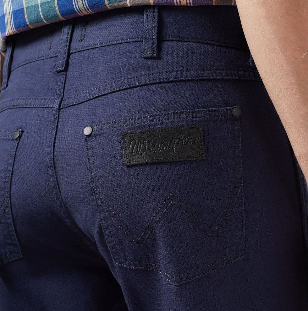 Wrangker pantalone blu navy Greensboro regular straight 112350802 - 3