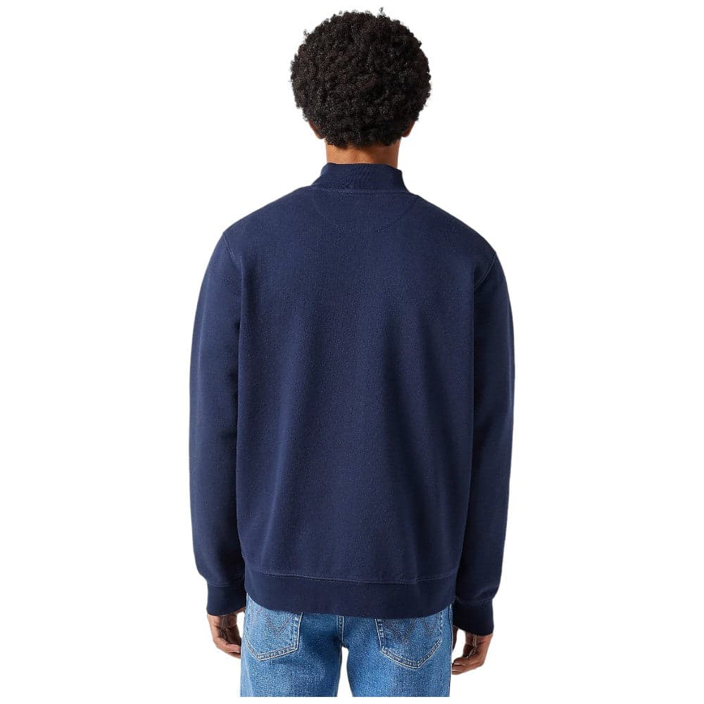 Wrangler felpa blu con zip 112350547 - 3
