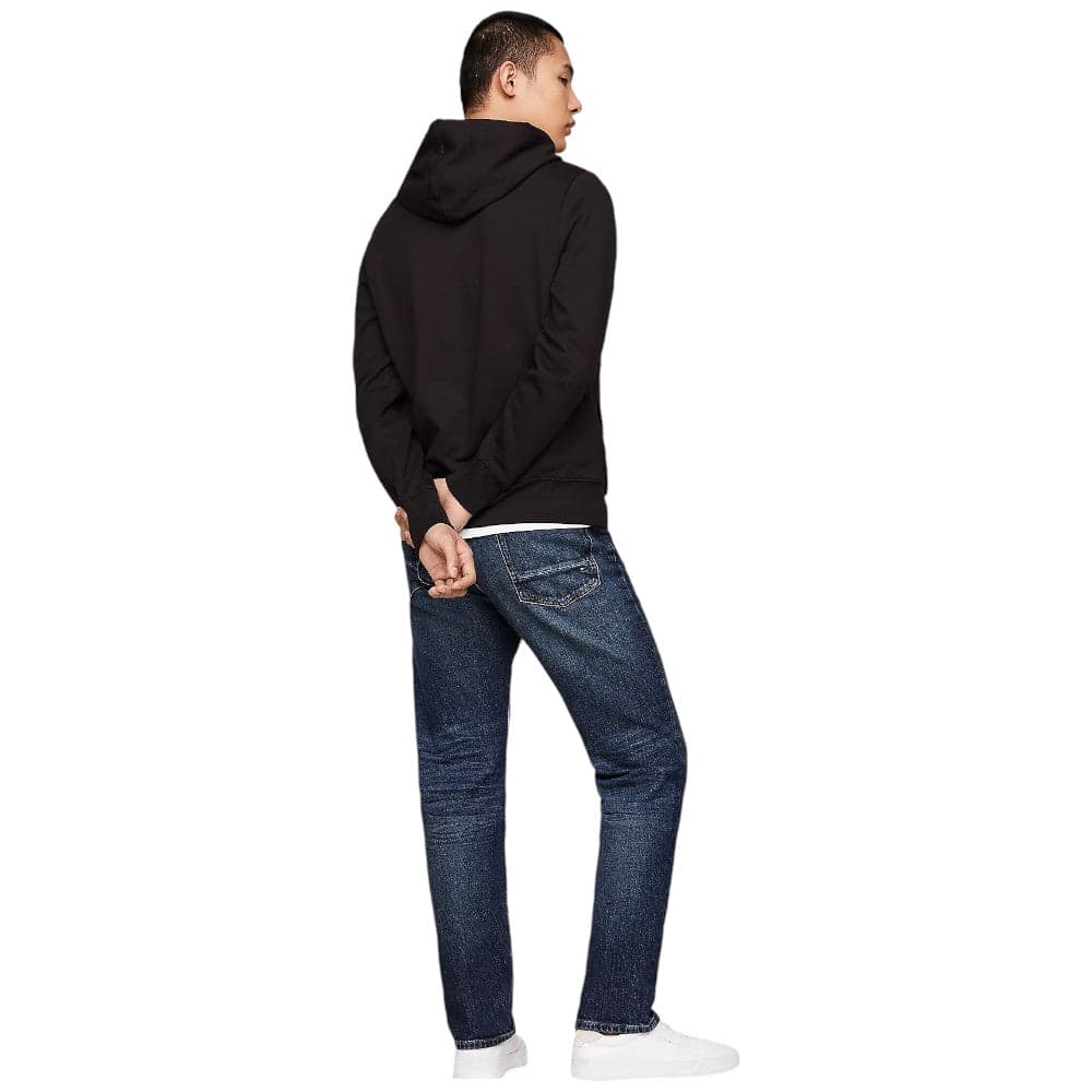 Tommy Hilfiger felpa nera cappuccio terry MW0MW35556 - 5