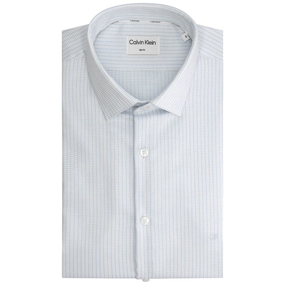 Calvin Klein camicia bianca fantasia K10K112316 - 4