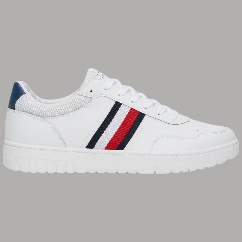 Tommy Hilfiger sneakers TH Basket Core Lite pelle Nylon suola antiscivolo bianco - 9