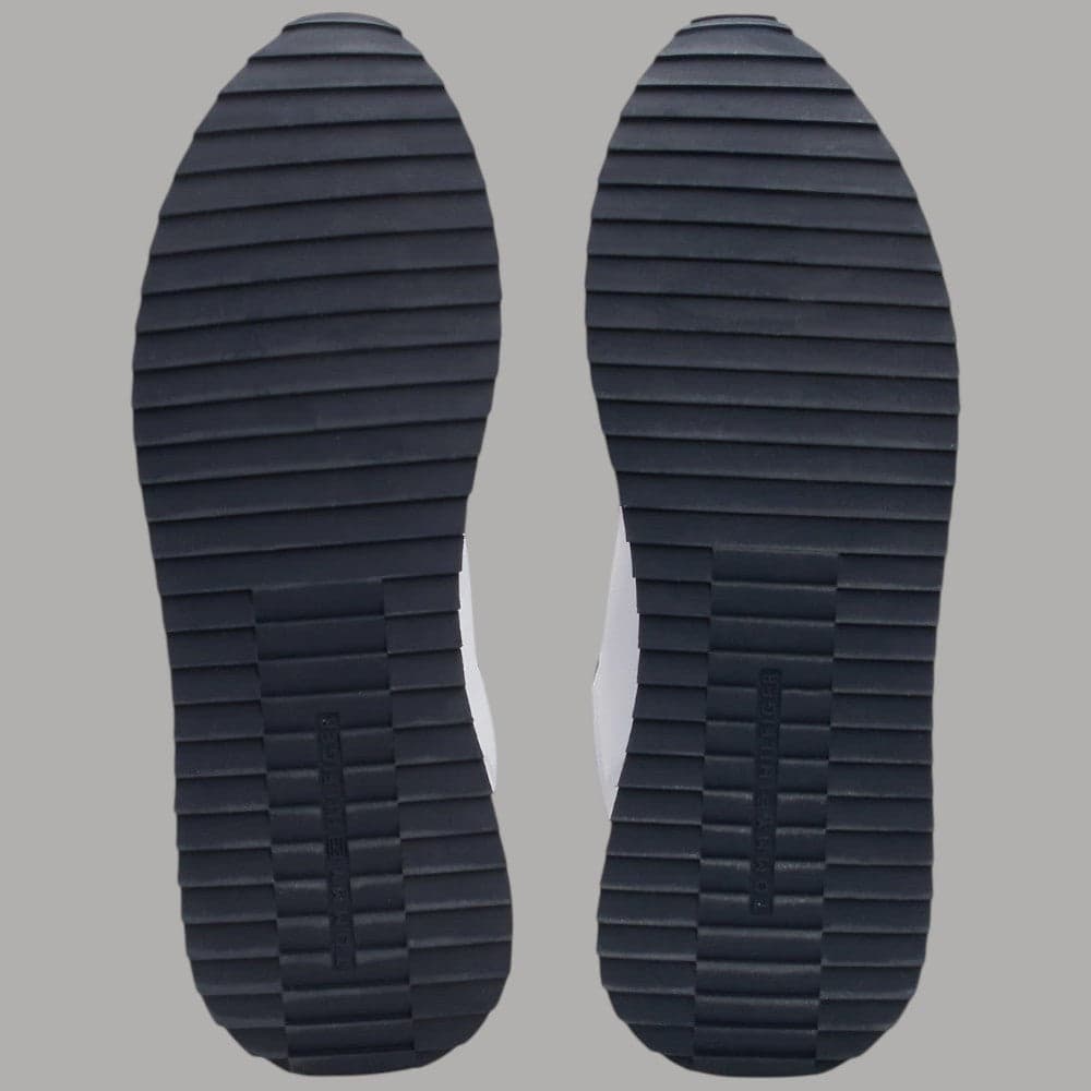 Tommy Hilfiger sneakers Runner Evo in pelle bianca modello basso con suola seghettata - 7