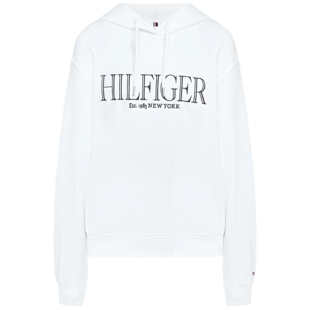 Tommy Hilfiger felpa cappuccio bianca WW0WW41042 - 4