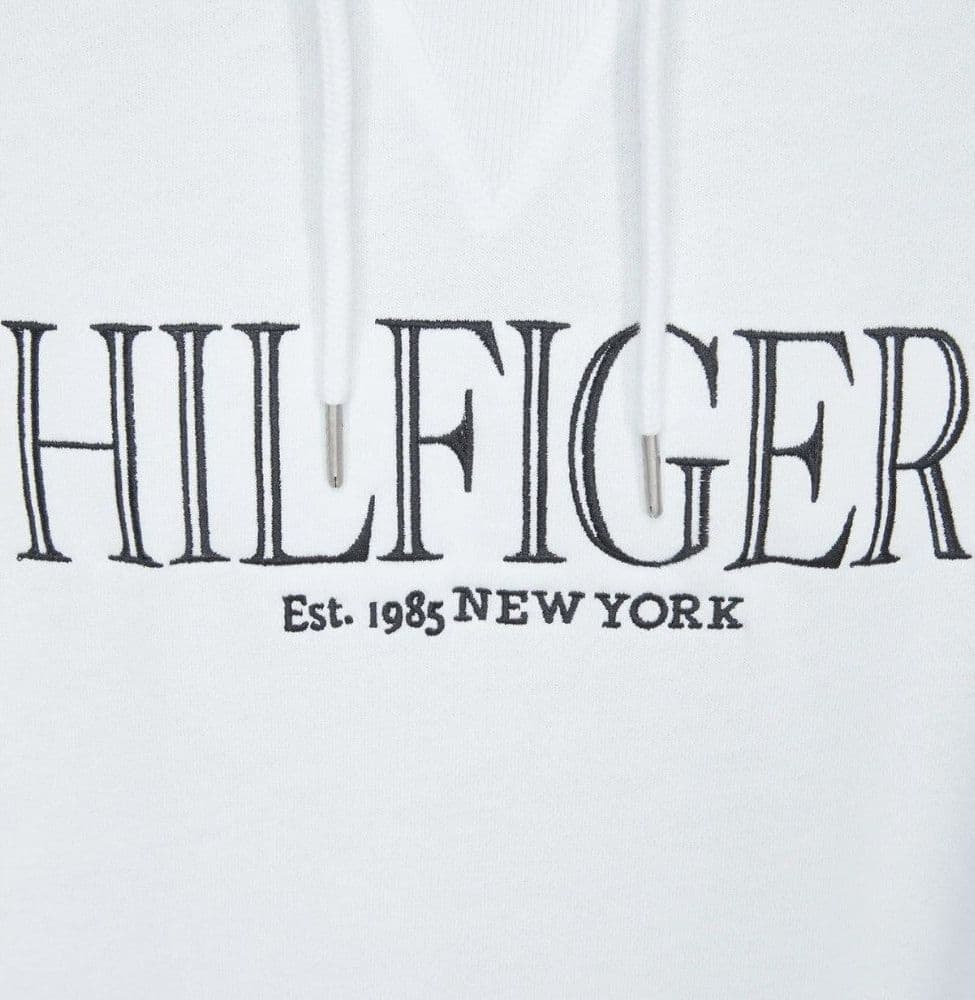 Tommy Hilfiger felpa cappuccio bianca WW0WW41042 - 3