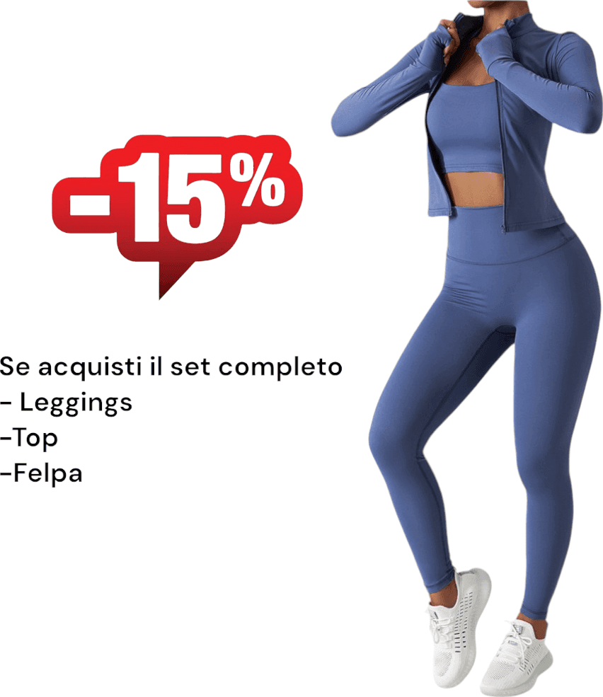 Sei G panta leggings blu elasticizzato fitnes SEIGS001 - 8