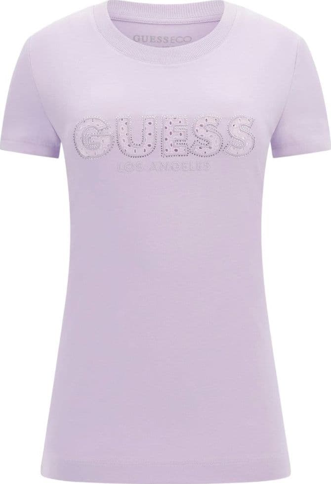 Guess t-shirt lilla logo strass Sangallo W4GI14 J1314 - 5