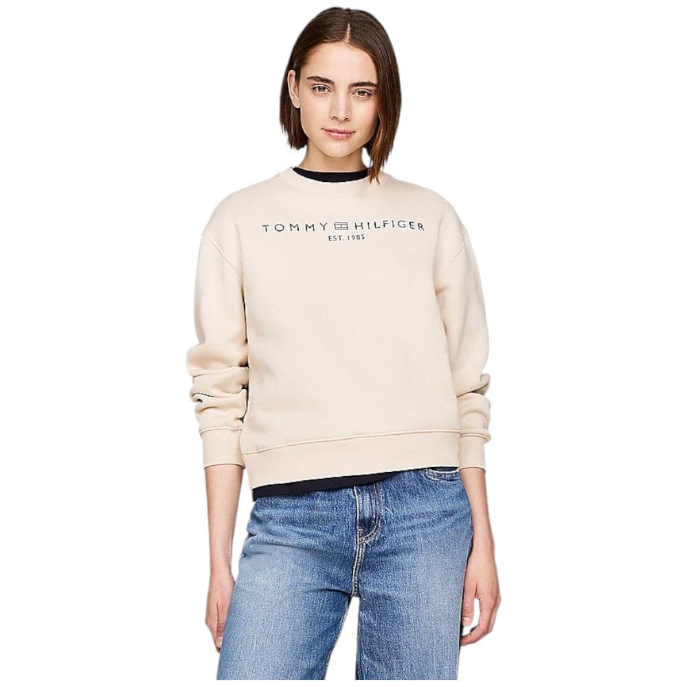 Tommy Hilfiger donna felpa beige da donna WW0WW39791 - 6