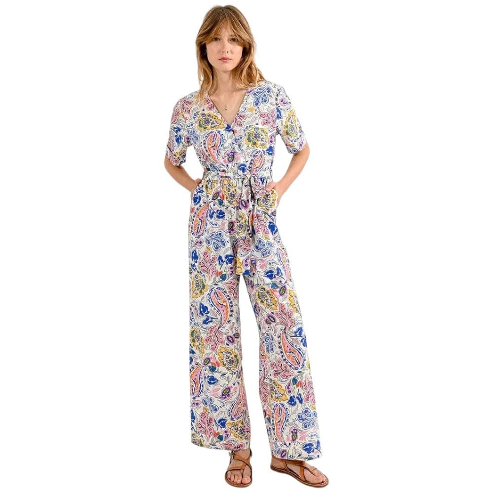 Molly Bracken tuta jumpsuit bianca fantasia T1751CE