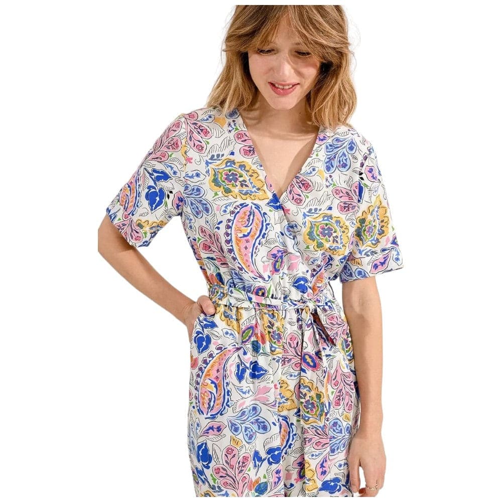 Molly Bracken tuta jumpsuit bianca fantasia T1751CE - 3