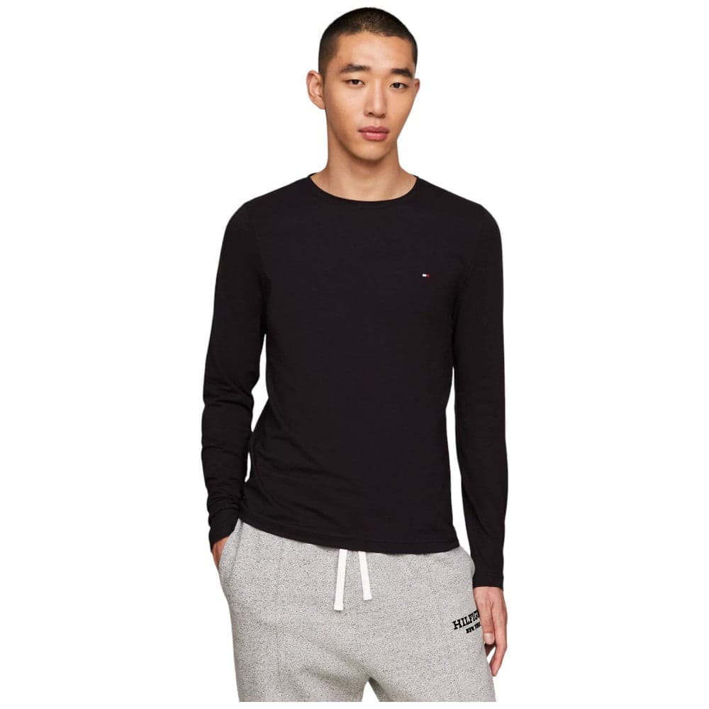 Tommy Hilfiger t-shirt nera manica lunga MW0MW10804 - 1