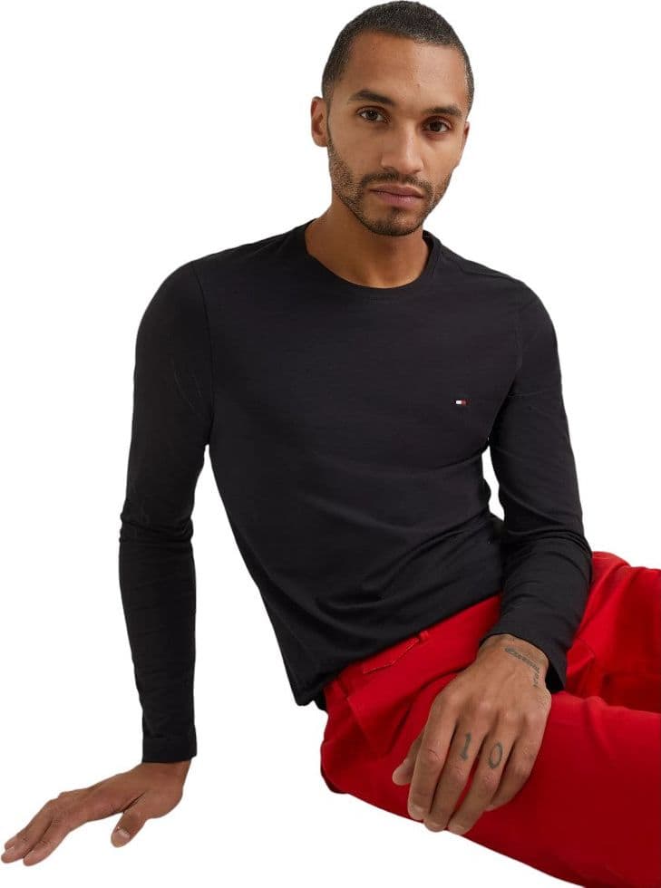 Tommy Hilfiger t-shirt nera manica lunga MW0MW10804 - 5