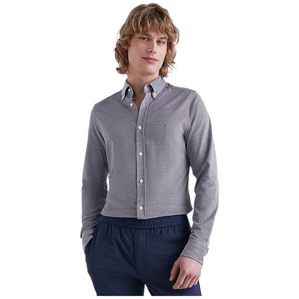 Tommy Hilfiger camicia blu melange 1985 MW0MW30675 - 6