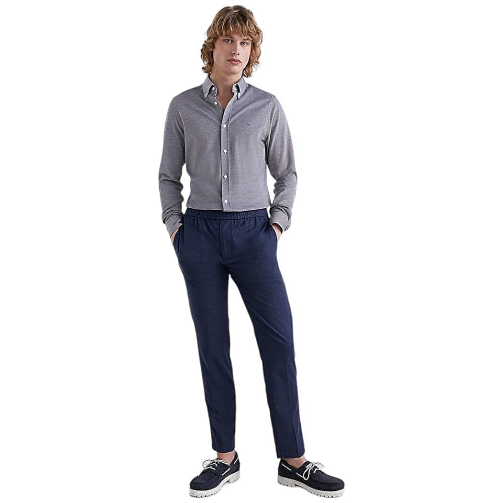 Tommy Hilfiger camicia blu melange 1985 MW0MW30675 - 2