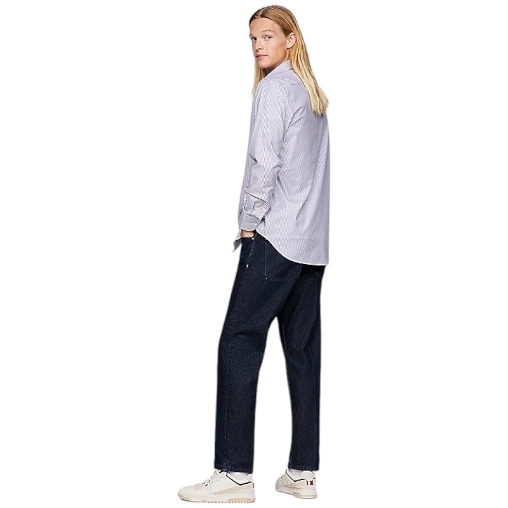 Tommy Hilfiger camicia a righe blu bianco MW0MW33838 - 3