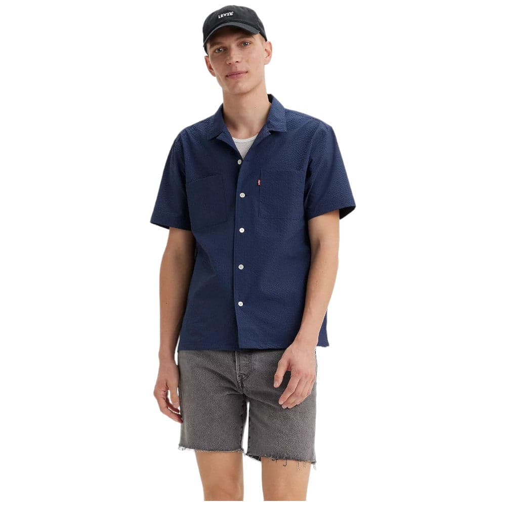 Levi's camicia blu mancia corta A8457-0001 - 7