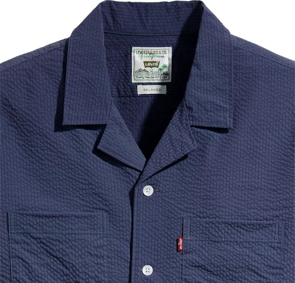 Levi's camicia blu mancia corta A8457-0001 - 6