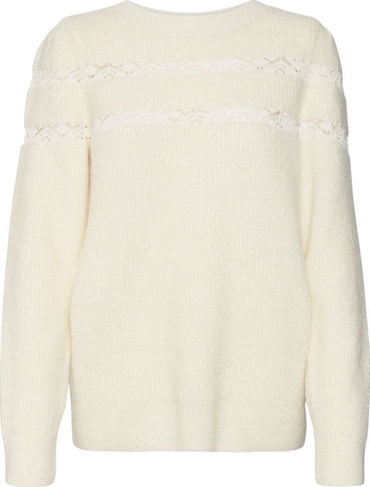 Vero Moda pullover panna con ricami Ea Lace 10310975 - 5