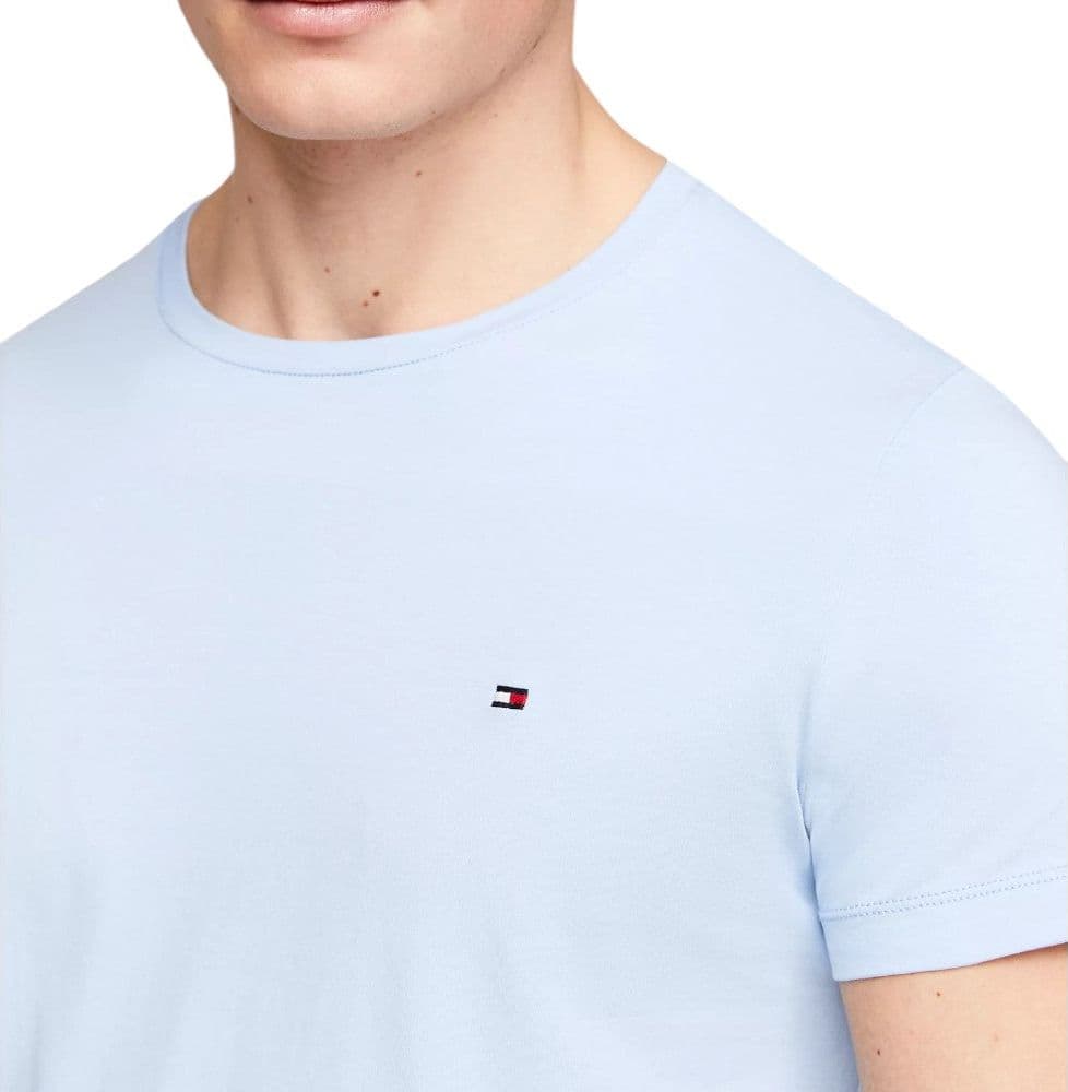 Tommy Hilfiger t-shirt slim celeste MW0MW10800 - 3