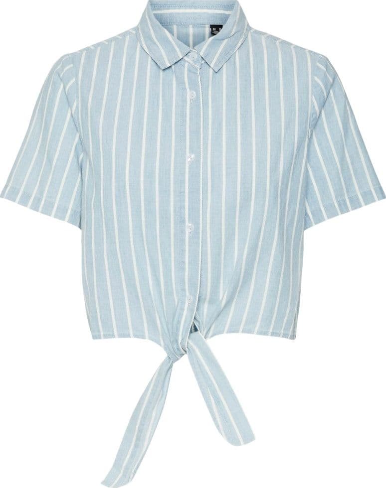 Vero Moda camicia celeste a righe Leonie 10309722 - 6