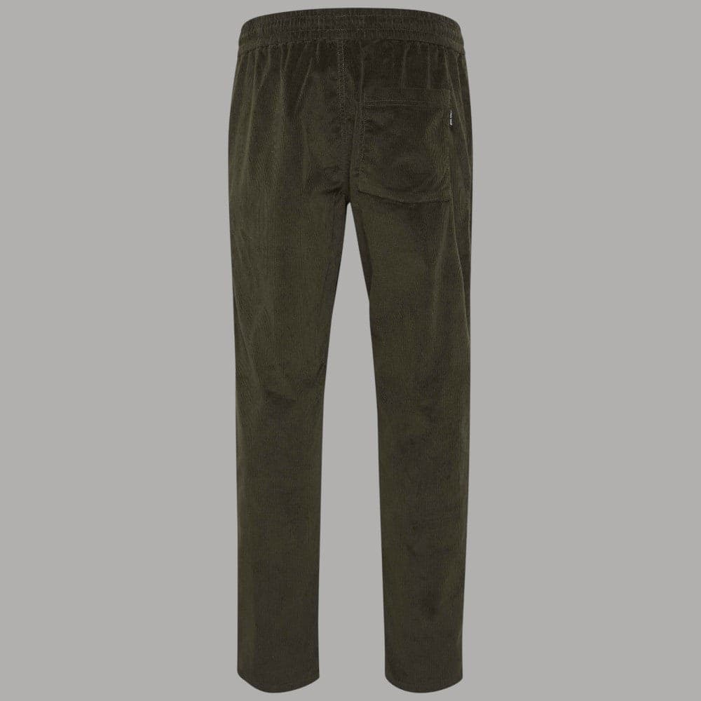 Blend pantaloni a coste verde con elastico 20716615 - 2