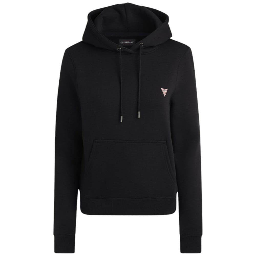 Guess felpa nera cappuccio mini logo W4YQ04KC811JBLK - 5