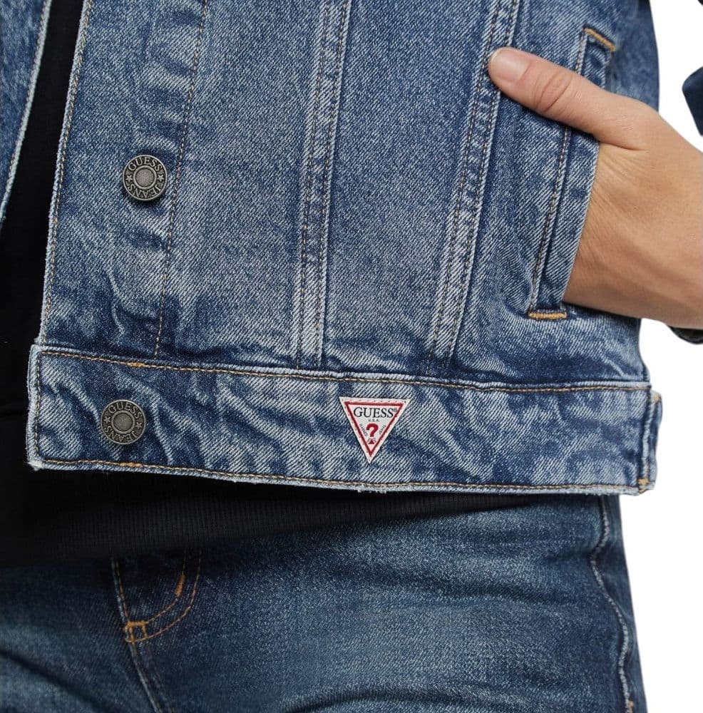 Guess Jeans giubbino jeans oversize trucker W4YN56D5CC3M3DW - 4
