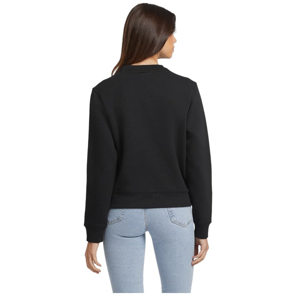 Guess jeans felpa nera logo ricamato W4YQ10KC811JBLK - 5