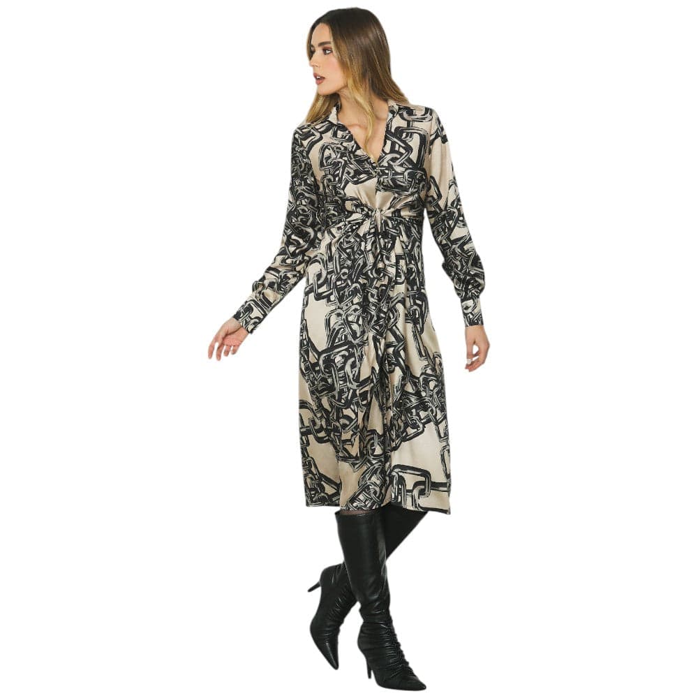 Relish abito midi con stampa e fusciacca BRIGIDA RDA2409009041 - 4