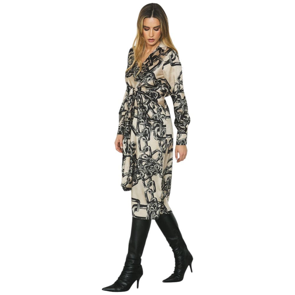 Relish abito midi con stampa e fusciacca BRIGIDA RDA2409009041 - 2