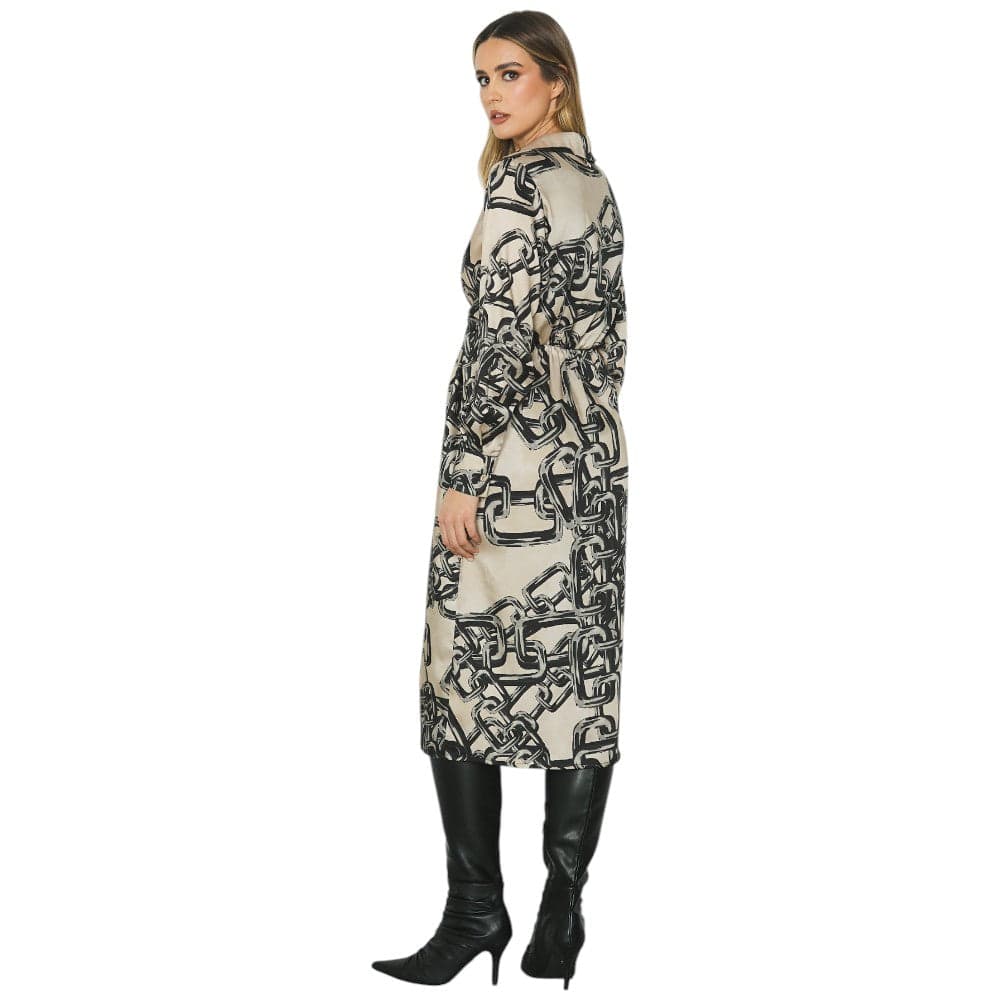 Relish abito midi con stampa e fusciacca BRIGIDA RDA2409009041 - 3