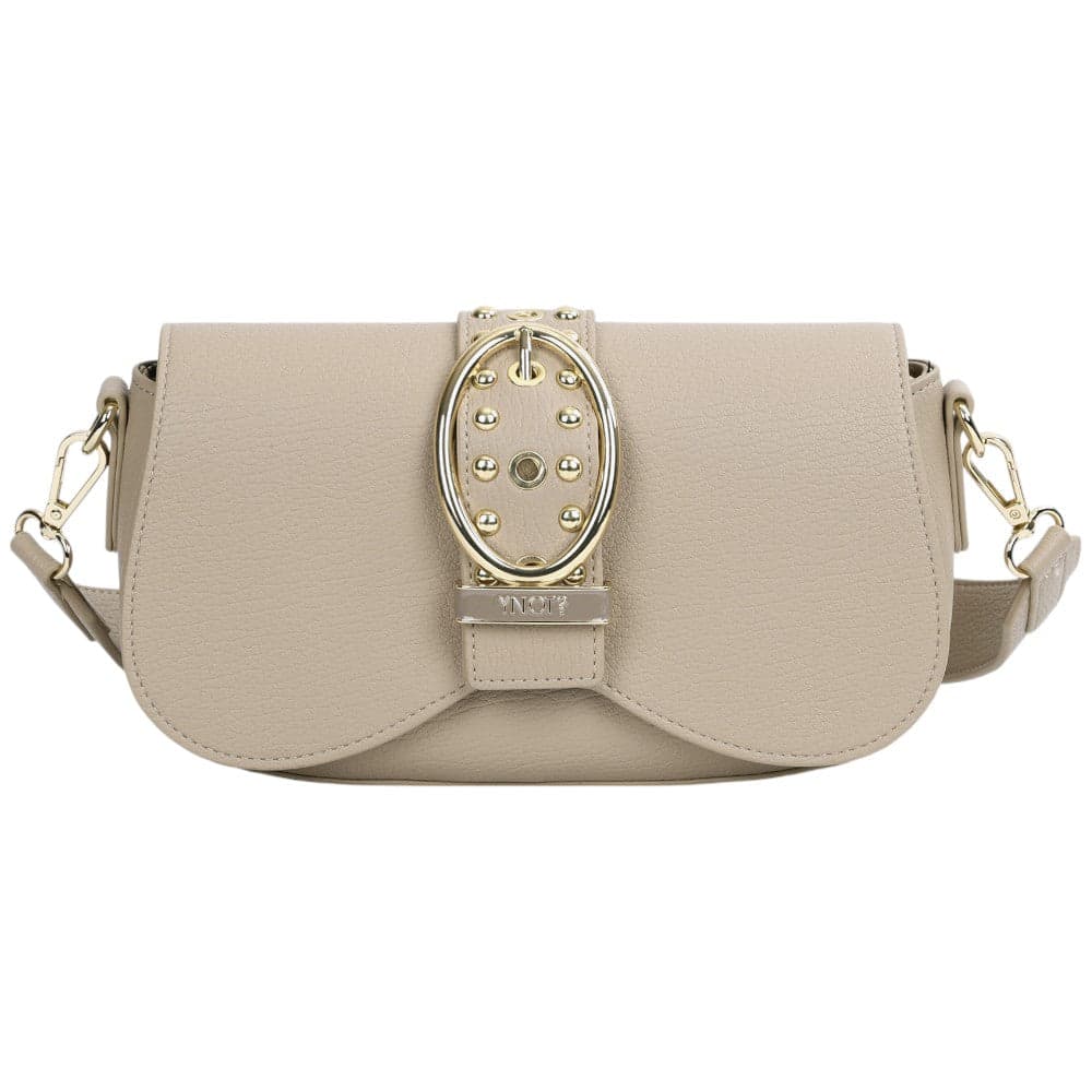 YNot borsa baguette beige doppia tracolla patta fibbia Rocker ROK004F5 - 3