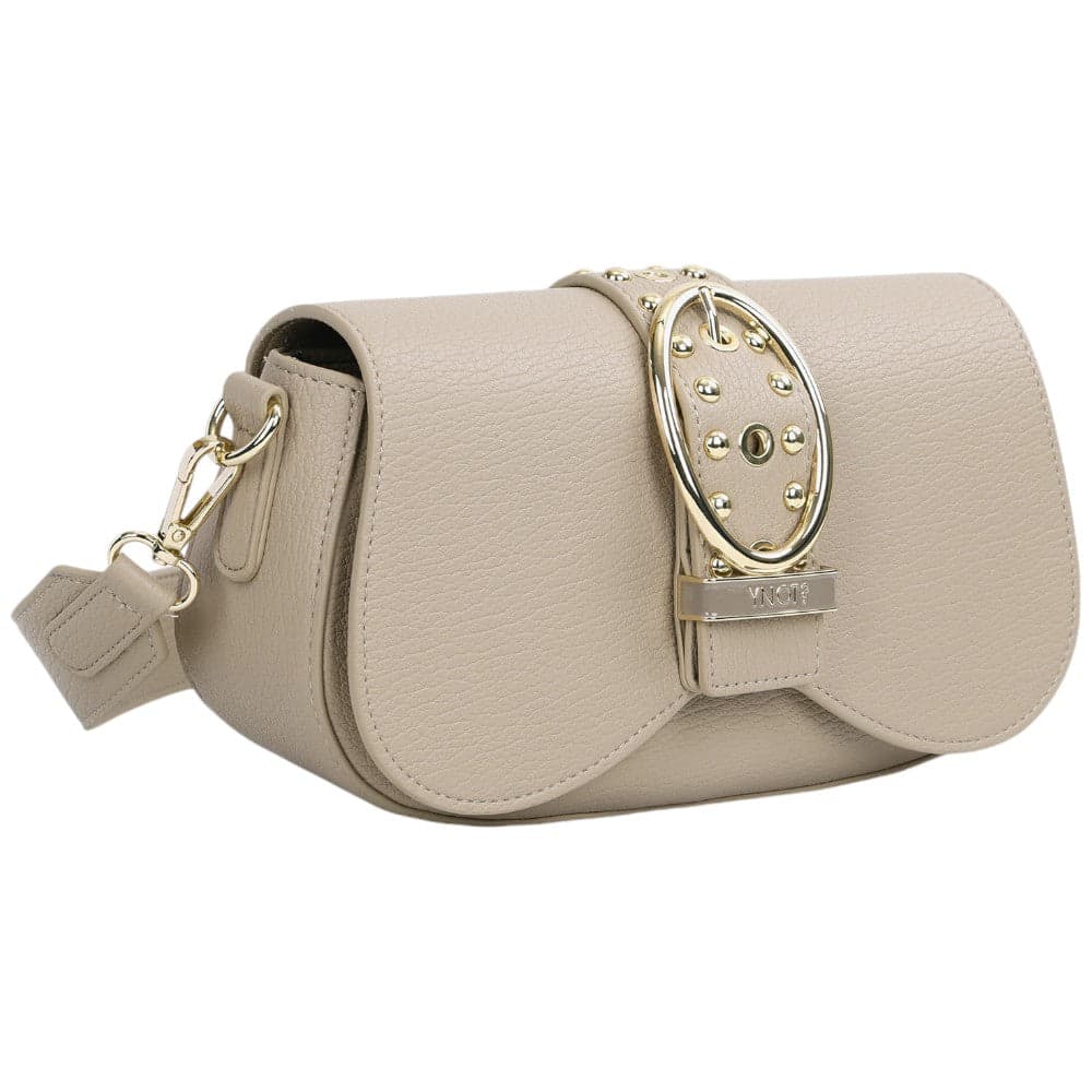 YNot borsa baguette beige doppia tracolla patta fibbia Rocker ROK004F5 - 2