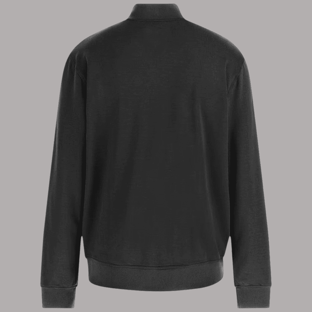 Maglia a felpa con zip Guess girocollo nera - 2