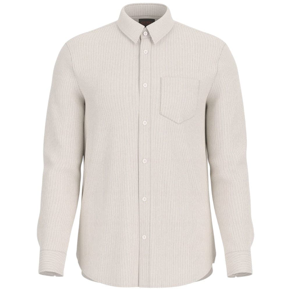 Guess camicia rigata bianca blu SUNSET Tech M4RH34 WFKM - 3