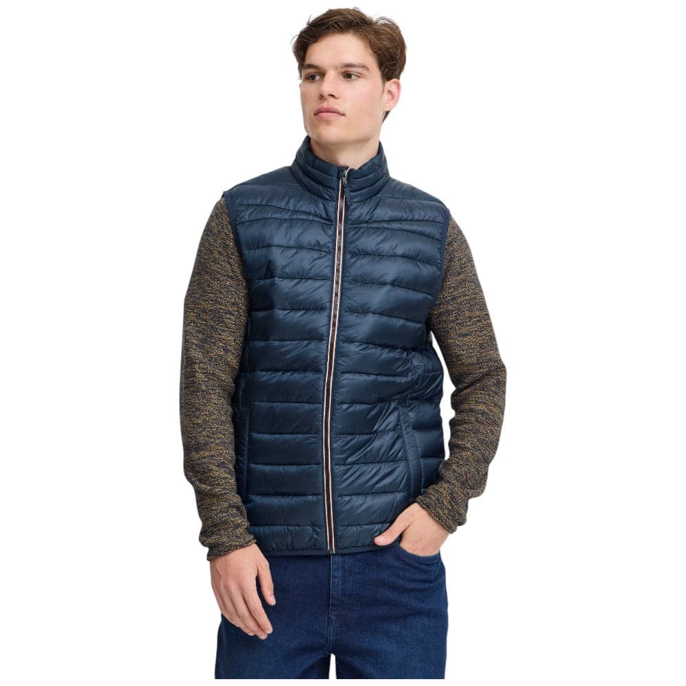 Blend gilet piumino smanicato blu 20717534