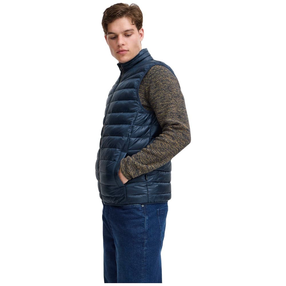 Blend gilet piumino smanicato blu 20717534 - 4