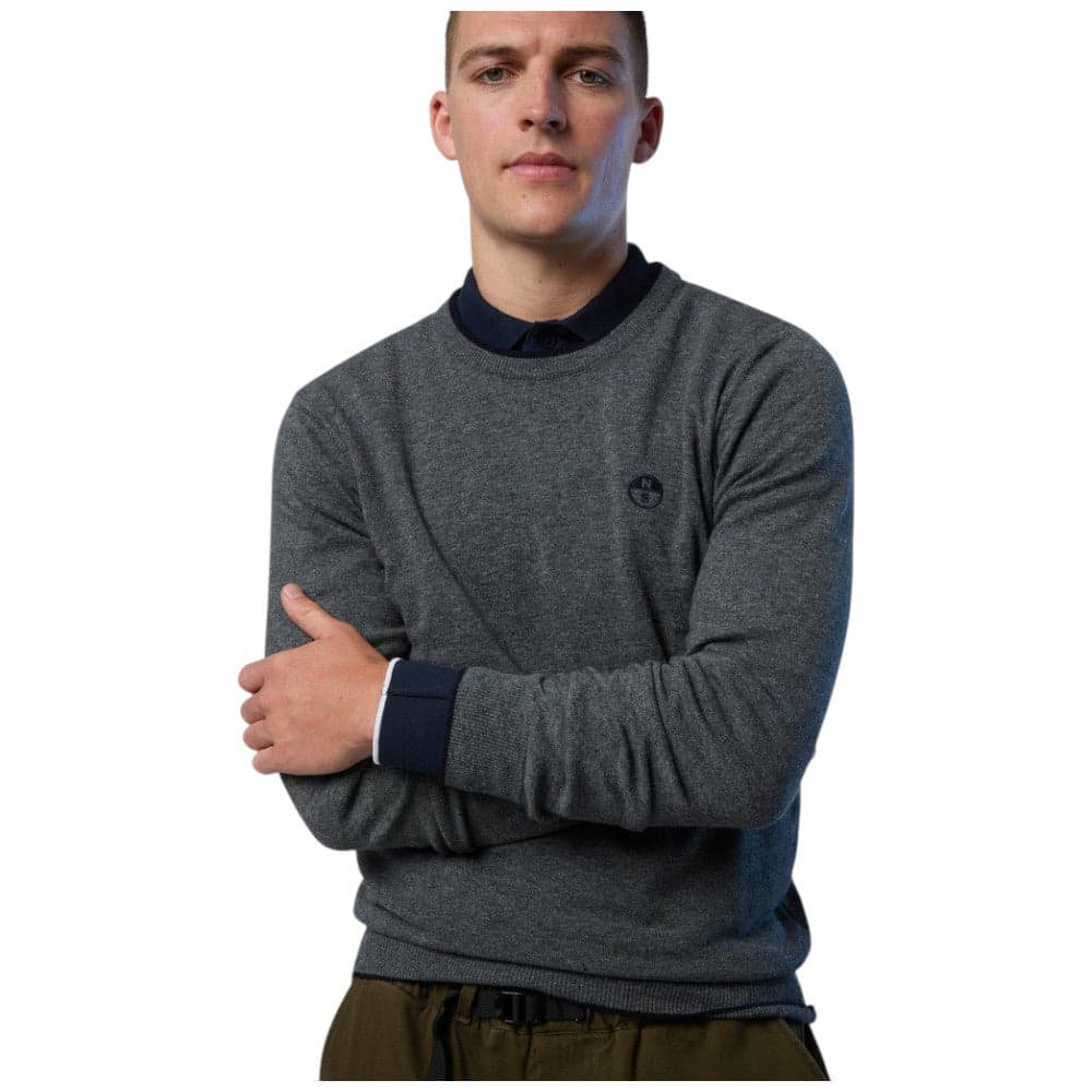 North Sails maglione pullover grigio in misto cashmere 699775 - 2