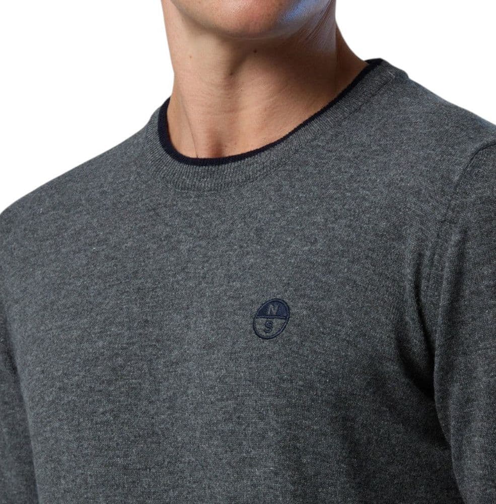 North Sails maglione pullover grigio in misto cashmere 699775 - 3