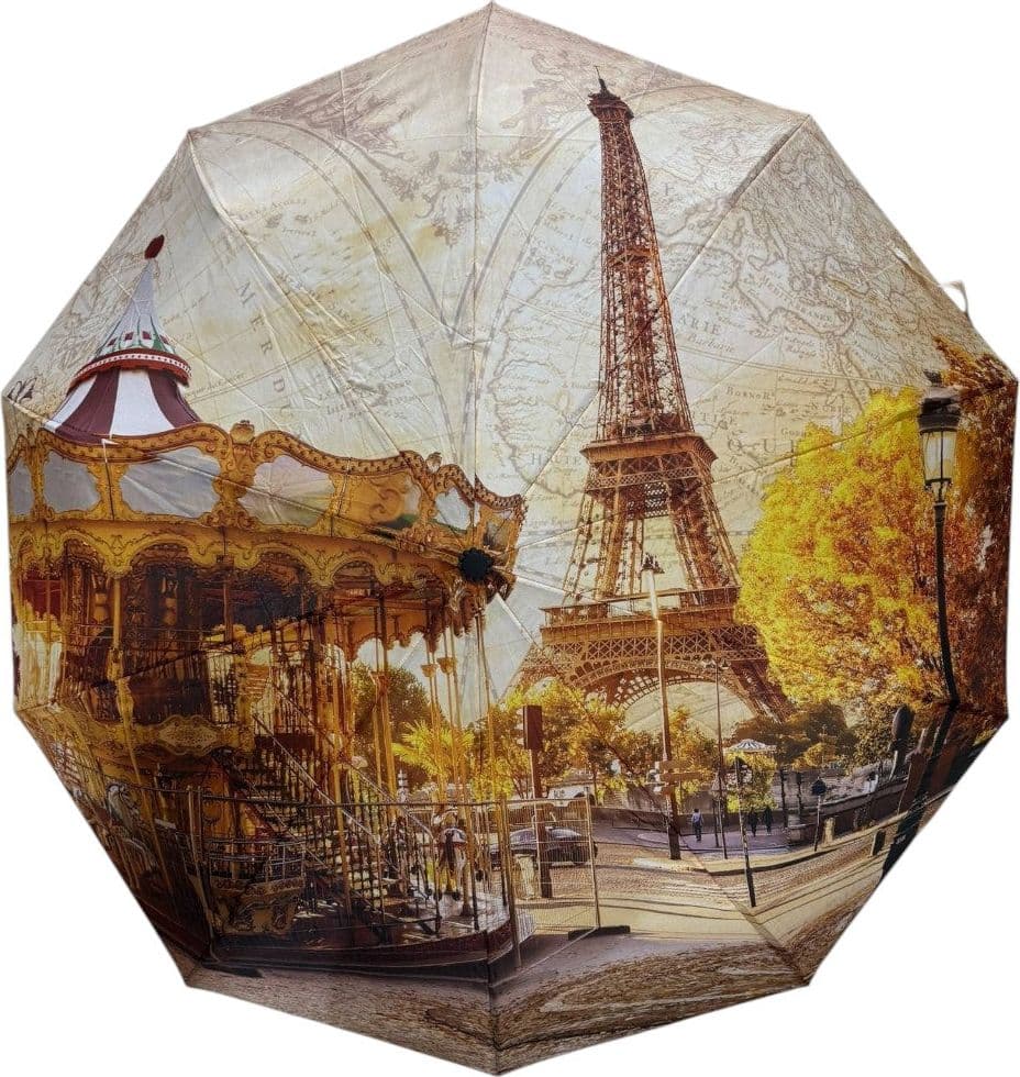 YNot Ombrello Ripiegabile Parigi Open/Close Poliestere con Fodera - 3