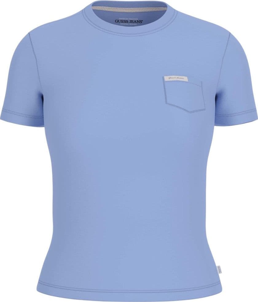Guess Jeans t-shirt celeste con taschino W5RI52 J1314 G7CP - 3