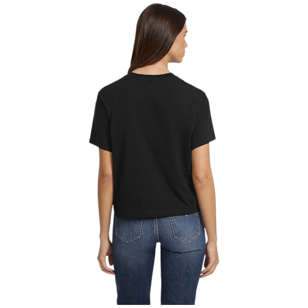 Guess Jeans t-shirt nera boxy fit tringolo grande W4YI73 K8HM0 JBLK - 4