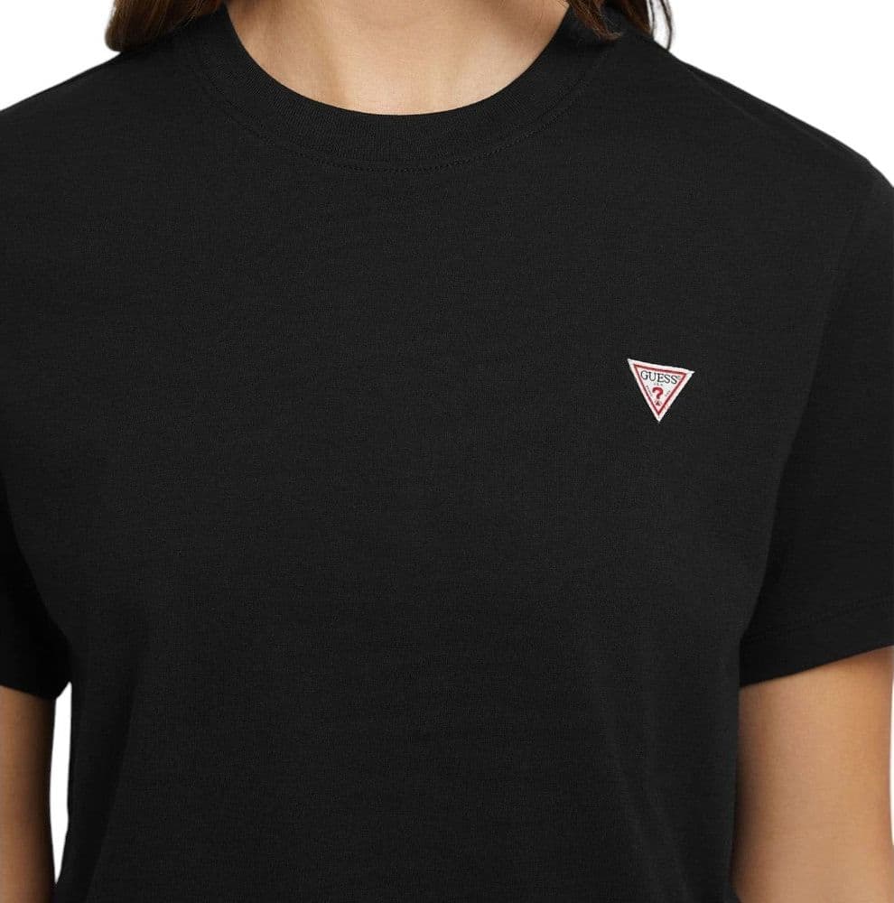 Guess Jeans t-shirt nera logo triangolo boxy fit W4YI05 K8HM0 JBLK - 3