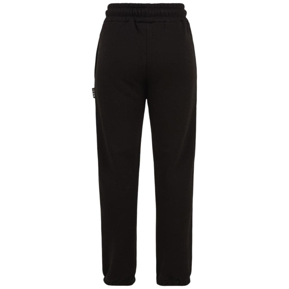 ICON pantalone tuta nero con logo ICON IU9018P - 3